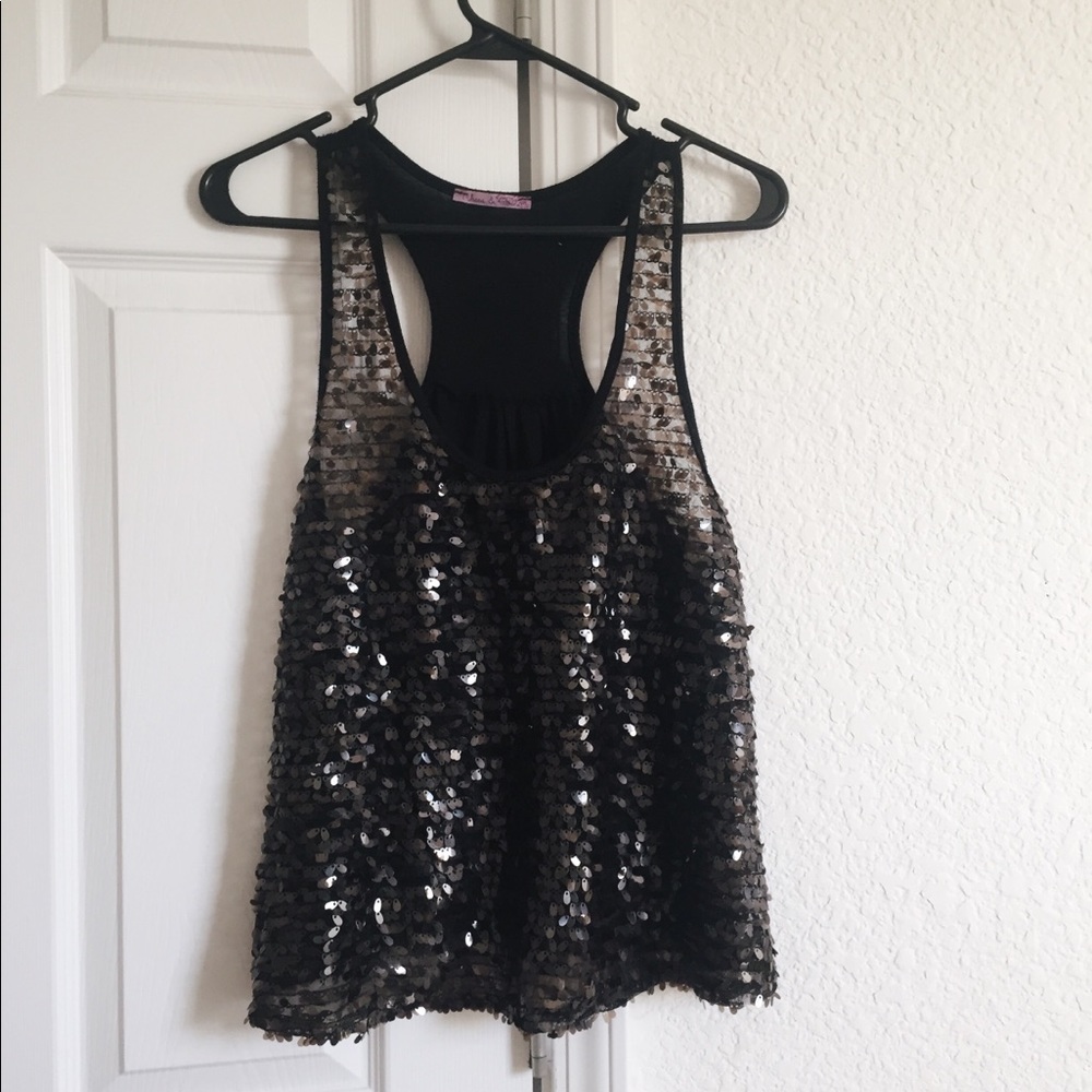 Sequined tank top